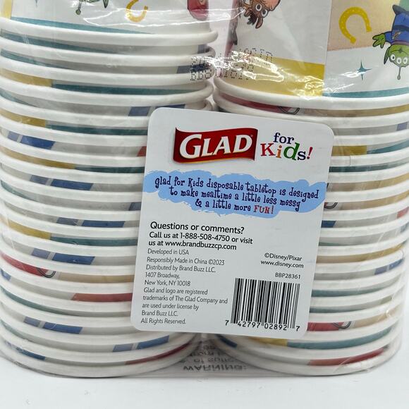 Glad Kids Disney Toy Story Cups Juice Water Paper Cups Birthday Party - Picture 4 of 7